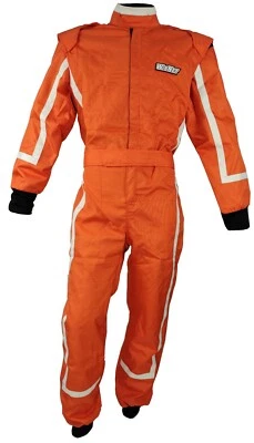 WINNET Tuta gokart da corsa per mini go kart go-kart arancio bimbo 4 5 6 7 8 9 10 anni