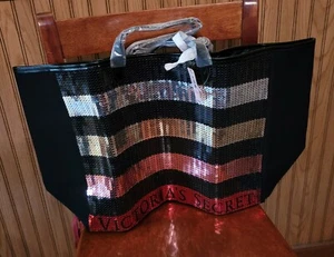 Victoria's Secret multi color Sequin Large tote bag with wristlet NWT - Picture 1 of 4