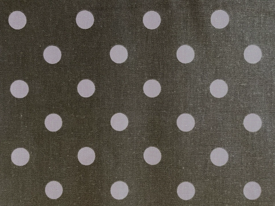 Tela de decoración para el hogar de 1 yarda / lunares marrones y rosas / material manualidades de costura 212 Foto 1 de 1