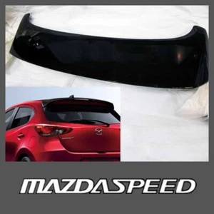 MazdaSpeed Rear Roof Spoiler painted Brilliant Black A3F fit 2015-2023 Mazda2 DJ - Picture 1 of 4