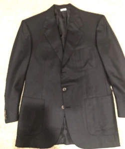 Brioni 100% Cashmere Navy Blue Blazer 44L - Picture 1 of 8