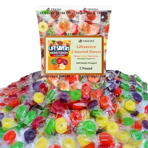 Caramelo duro envuelto individualmente Lifesavers 5 sabores afrutados - 1 y 2 libras - Imagen 1 de 3