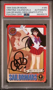 PSA Autograph Christina V Sailor Mars 185 1995 Sailor Moon Carddass Graffiti - Bild 1 von 2