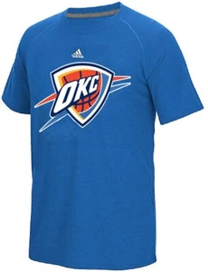 Camiseta Oklahoma City Thunder Adidas Azul Enorme Logo Clima Manga Corta (Grande) - Imagen 1 de 4
