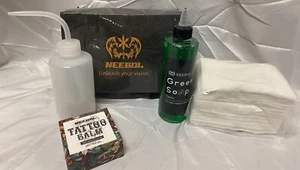 Neebol~ Tattoo Aftercare Kit, Green Soap, Wipe Cloth, & Tattoo Butter Balm, New! - Picture 1 of 6