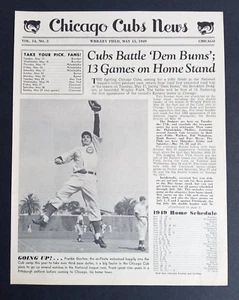 Chicago Cubs News maggio 1949 squadra di baseball newsletter cartacea vol 14, n. 3 - Foto 1 di 4