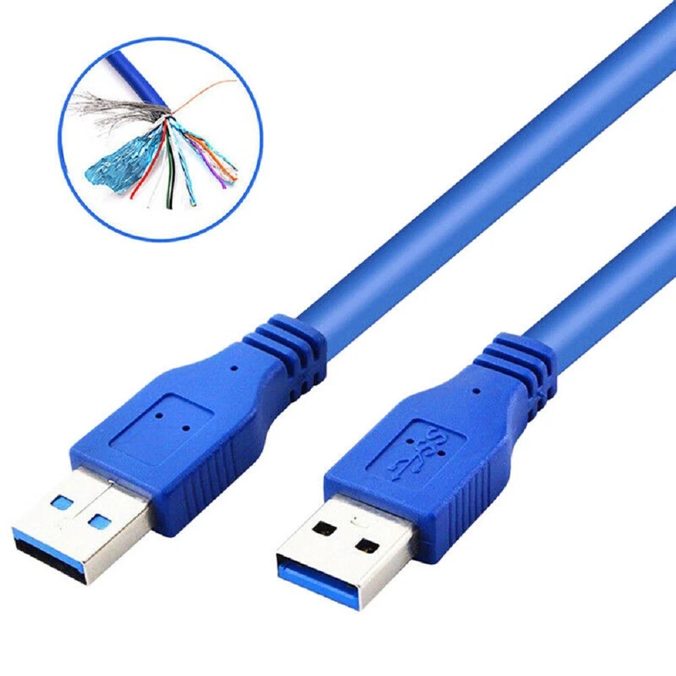 Cavo da 0,6 a 3 m USB 3.0 tipo maschio cable prolunga filo per pc dati hard disk - Immagine 1 di 4