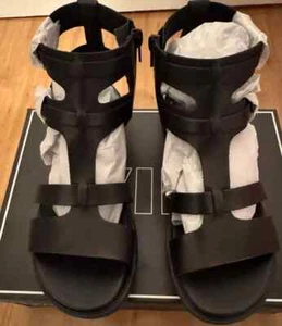 MIA Kayde Gladiator Sandals Women's 7.5 Black Flats Ankle Strap NIB - Picture 1 of 9