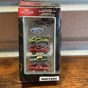 Ford Cars Kurt S. Adler 5 Piece Mini Christmas Ornament Set - 5 Pack Muscle Cars - Bild 1 von 8