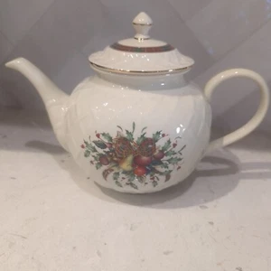 VINTAGE Lenox Dimension Collection Holiday Tartan Teapot, U.S.A - Picture 1 of 17
