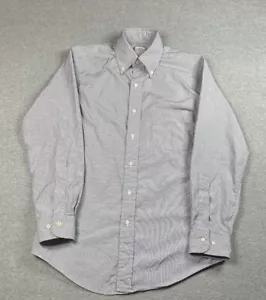 Brooks Brothers Dress Shirt Mens Small Geometric Check VTG 90s Made In USA - Picture 1 of 7