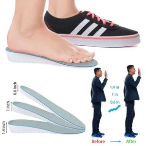 Gel Height Increase Insoles Invisible Silicone Shoe Lifts Inserts For Men Women - Picture 1 of 17