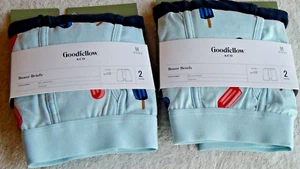 (2) Slip boxer uomo 2 pezzi Goodfellow & Co. Popsicle/Navy senza etichetta M 32,5/34,5 - Foto 1 di 22