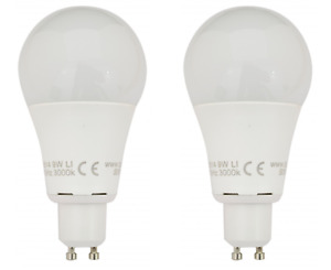 TP24 8514 9W frosted GLS LED light bulb warm white 1000 lumens L1/GU10 cap X2 
