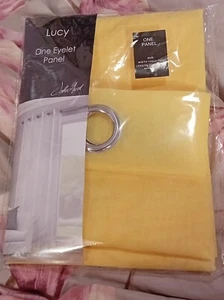 Yellow Voile Eyelet Panel 58ins Wide By 81ins Drop - Picture 1 of 4
