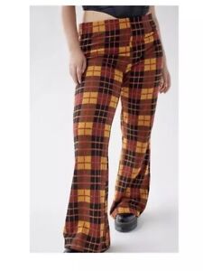 women's Urban outfitters Bryn Pull On Flare Pant Size XXL Flared plaid Pull on