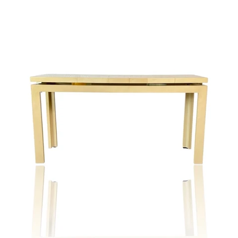 parsons style  faux goatskin lacquered console table Cover