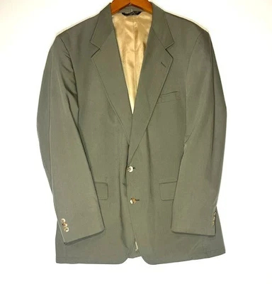 LL Bean Blazer Sport Coat Mens 42T Olive Green Two Button Lined Suit Jacket - Image 1 of 4