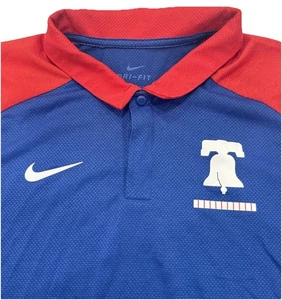 Nike Philadelphia Phillies Dri Fit Polo Golf Uomo Liberty Bell Logo - Taglia XL - Foto 1 di 6