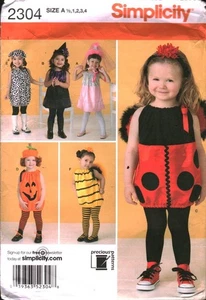 2304 Simplicity Patrón COSTURA Niñas Ladybug Calabaza Abejorro Bruja Disfraz 4 - Imagen 1 de 2