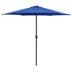 Gartenschirm Azurblau Polyester, Aluminium groß faltbar - Bild 1 von 7