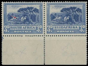 1933 SOUTH AFRICA GROOT SHOOR 3D, INVERTED WATERMARK AND WINDOW VAR NH SC.#39 - Picture 1 of 2