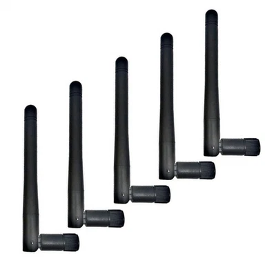 5PCS Black RP-SMA Male Booster Antenna For WiFi 2.4GHz/5Ghz Wireless Router Card - Image 1 of 4