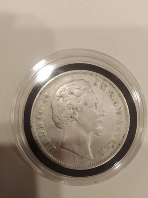 Bayern 5 Mark 1875D, Ludwig II, Silber - Bild 1 von 2