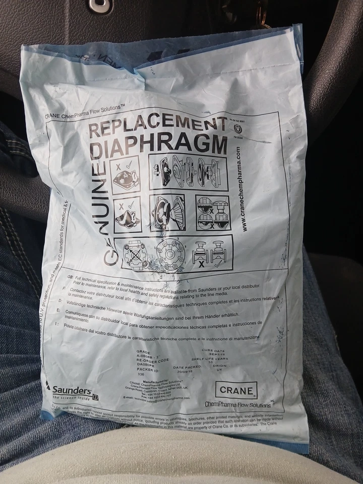 Saunders - 3/4" - DIAFRAGMA DE REPUESTO - NUEVO Foto 1 de 1