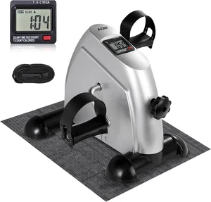 Mini Exercise Bike Pedal Exerciser Under Desk Portable Foot Peddler Exerciser US - Picture 1 of 8