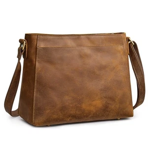 Medium Women Vintage Genuine Leather Crossbody Bag Shoulder Purse Handbag - Picture 1 of 6