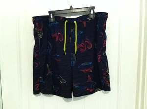 Herren George große Badehose schwarz mit Haien, Oktopus, Delfinen & Seepferdchen - Bild 1 von 9