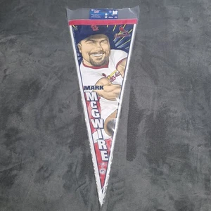Vtg 90s Mark McGwire St Louis Cardinals 1998 Record Breaking Home Runs Pennant - Picture 1 of 6