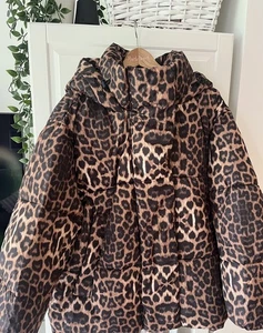 BNWT George Asda Viral Leopard Animal Print Puffer Jacket Coat Size M (12-14) - Picture 1 of 4