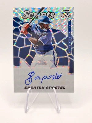 2021 Panini Mosaic Scripts Silver Prizm #SCR-SA Shertan Apostel AUTO - Image 1 of 2