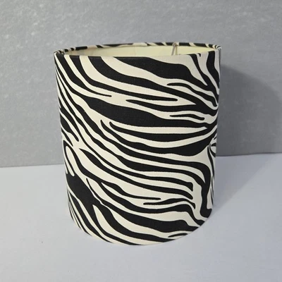 Ikea Fabric Zebra Print Lampshade for Nightstand or Desk Lamp 7"x8" - Image 1 of 4