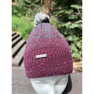 Cappello Outdoor Research Effie Primaloft Lana Misto Cashmere Viola Beanie Pom Pom - Foto 1 di 8