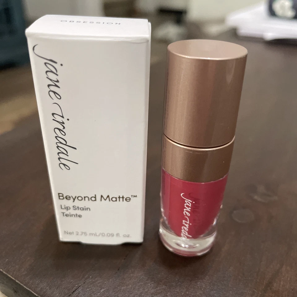 Mancha de labios mate Jane Iredale Beyond - OBSESSION - Nueva en caja - Tamaño completo Foto 1 de 1