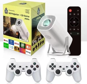 Mini Projector 1080P Support 4K ,game projector with controllers,retro game c... - Picture 1 of 8