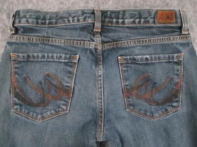 X2 Denim Laboratory Jeans Womens 0S Blue Curvy Bootcut Low Rise Dark Wash 28x28 - Image 1 of 4