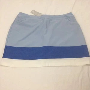 Adidas Damen blau weiß Sport Golfrock Skort Aktivbekleidung neu mit Etikett Größe L - Bild 1 von 10