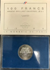 COFFRET BU 100 FRANCS LIBERTE 1986 - Imagen 1 de 1