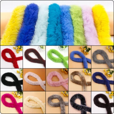 1M Faux Rabbit Fur Trimming Ribbon Furry Trim Sewing Craft DIY Coat Hat Shoe 1 - Image 1 of 4