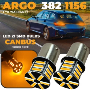 382 R5w P21w Led Indicator Amber Ba15s 1156 Signal Car Light Bulbs 21 Smd 12v - Picture 1 of 36
