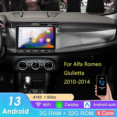 Für Alfa Romeo Giulietta 2010-2014 Android 14 Autoradio GPS WiFi BT CARPLAY DAB+ - Bild 1 von 4