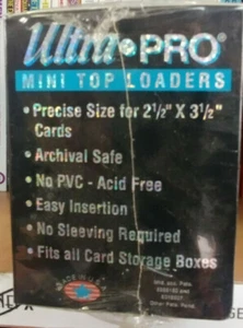 Ultra Pro MINI Top Loaders 200 Protectores 1994; 2-1/2"x3-1/2"; Archivo; Sellado - Imagen 1 de 2