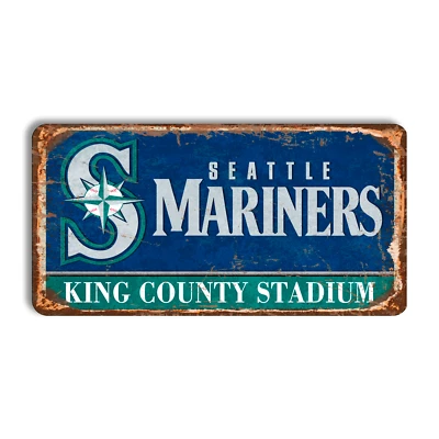 Metal sign Seattle Mariners vintage Seattle Mariners home stadium sign Mariners - Image 1 of 4