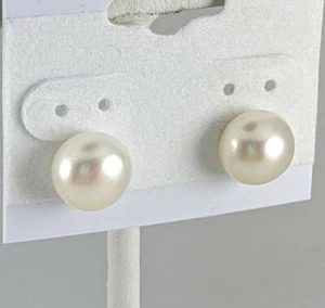 Ohrstecker 14 Karat Gelbgold 9 mm Knopfperlen 1,8 gm - Bild 1 von 12