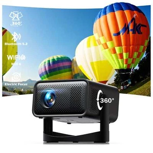Mini 4K Projector 12000 Lumen LED 1080P WiFi Bluetooth UHD Portable Home Theater - Picture 1 of 9