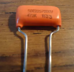 Capacitor (1) Orange Dip Metallized Polypropylene 200V 473k .047uF Tone Amp - Picture 1 of 1